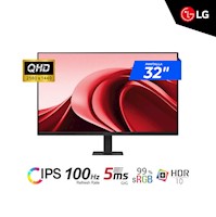 MONITOR LG LED 32U631A-B 32" IPS QHD 2560 x 1440 100Hz 5ms HDR10 HDMI USB Tipo-C Black